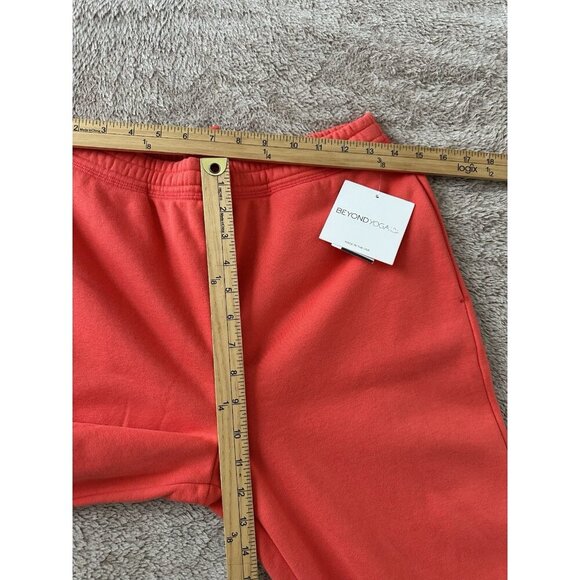 Beyond Yoga On The Go Cotton Blend Joggers Sweatpants S Orange $98 NWT - Picture 7 of 15